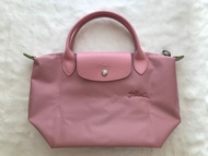 New 100% Genuine goods longchamp Le Pliage Green Handbag S foldable green short handle waterproof Canvas Shoulder Bags small  size Tote Bag L1621919P72 Rose color