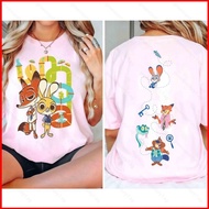 GC1 Zootopia 2 JUDY NICK cartoon cute T-shirt short sleeve top tee 110cm-6XL GC1