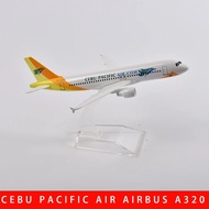 JASON TUTU 16CM Air Cebu Pacific A320 Aircraft Model Planel Airplane Diecast Metal 1/400 Scale Plane
