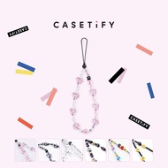 Casetify Pink Sweetheart Cool Black Heart Mobile Phone Chain Black Style ins Style Wrist Phone Case 
