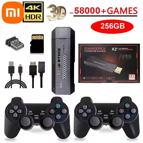 Xiaomi X2 Plus 256G 50000 Game GD10 Pro 4K Game Stick 3D HD Retro Video Game Console Wireless 50 Emu