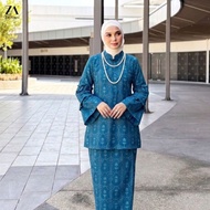 ZOE ARISAH Fahyma Mandarin Kurung Cheongsam Leonara Kurung Kedah Sulam Embroidered Textured Baju Ray
