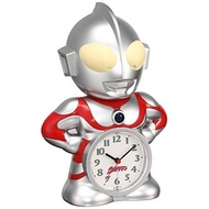 SEIKO JF336A Alarm Clock Table clock Ultraman Character Type Talking Analog Silver 23.7 16.7 12cm