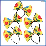 🎉 5pcs Headband Busur Badut Berbintik Warna-warni Aksesori Rambut Parti Karnival Cosplay Birthday