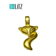 [SPECIAL] LITZ 999 (24K) Gold Fox Pendant 狐狸吊坠 EP0296 <0.23g+/->