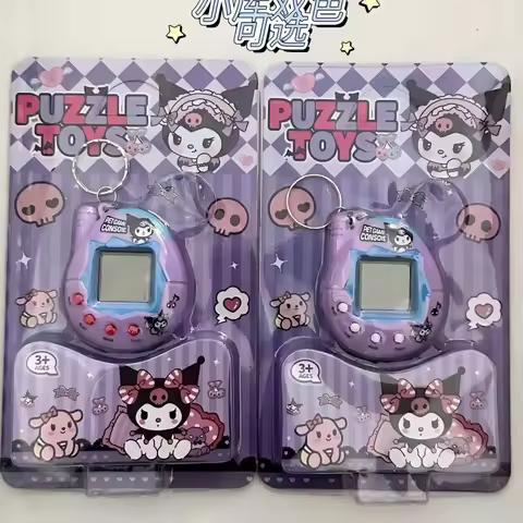 Sanrio Hello Kitty Virtual Pet Mini Game Console Kuromi Original Cartoon Toys Hellokitty Keychains T