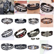 Men's punk leather bracelet Wanita grunge style hook edition