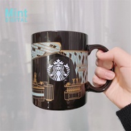 Starbucks Mug Coffee Cup New Creative Water Cup Color Changing Mug Black and White Ceramic Cup Ins