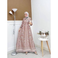 Aghnia Punjabi - Gamis Terbaru Diora Silk Dress Wanita Lengan Panjang