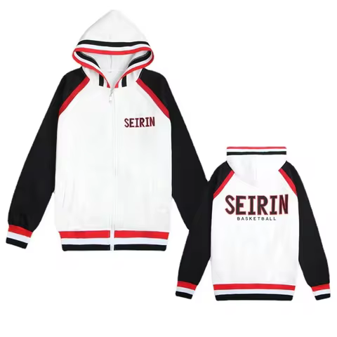 Anime Kuroko No Basuke SEIRIN Kagami Taiga Tetsuya Jacket Basketball Hooded Jersey Outdoor Sports Sw
