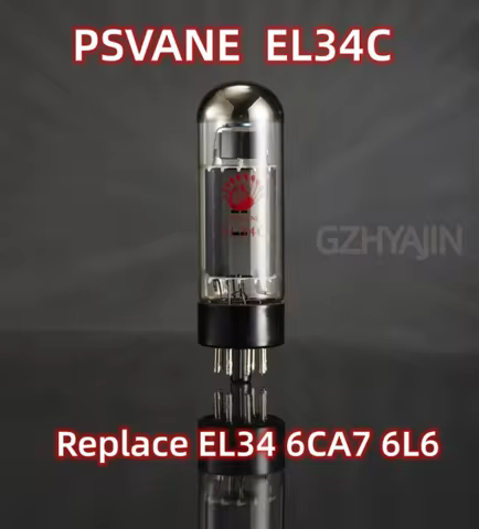 PSVANE Tube EL34C Original Factory Matched Pair Replace EL34 6CA7 6L6 for Vacuum Tube Amplifier HIFI
