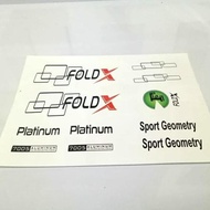 Decal Sepeda FOLD X PLATINUM