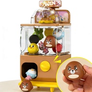 Claw Machine, Interactive Desk Gacha Machines with Mini Animals Figurines, Vending Machine with Coll