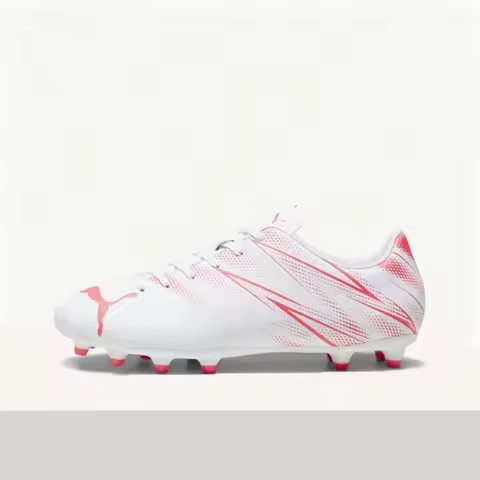 Puma Attacanto FG/AG Cherry Blossom Pink Minimalist Comfortable Durable Low-Top Soccer Shoes Men's 1