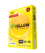 IK Yellow Paper A4 Size 70gsm / 80gsm - 500 Sheets Per Ream (5ream/box) Kertas A4 Saiz NATURAL ECO I