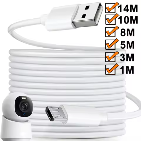 1m/5m/8m/10m/14m Ultra Long Micro USB Charging Cable Power Extension Cord for Xiaomi/Mijia/IP Web Ca