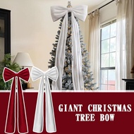 Christmas Tree Big Red Bowknot Topper Elegant Xmas Tree Decorative Topper Bows N4N4