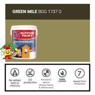 BGG 1737D GREEN MILE • 1L • Weatherbond • Nippon • Low Sheen • Exterior Wall • 7 Years Protection