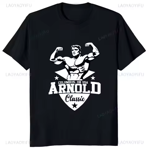 Arnold Schwarzenegger Mr Olympia Conquer T-shirt Casual Fashion Breathe Comfort Man T Shirt Loose St