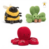 Jellycat Albee Bee Siofra Shamrock Cranberry Octopus Head Giant (New) Doll