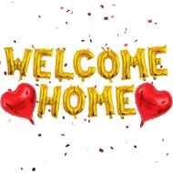 (SG Seller) Welcome Home Balloon Decoration, Welcome Home Balloons, Gold Welcome Home, Red Heart Balloon