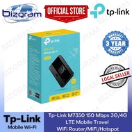 Tp-Link M7350 150 Mbps 3G/4G LTE Mobile Travel WiFi Router/MiFi/Hotspot (with Sim Slot), Screen Display (3-Yrs SG Wty)