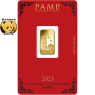 Pamp Suisse 2023 Year of the Rabbit 9999 Gold Bar 5g, 5 gram