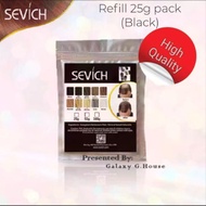 ORIGINAL SEVICH HAIR FIBER REFILL(25g- BLACK Colour)Can be use to refill CABOKI, TOPPIK aswell.