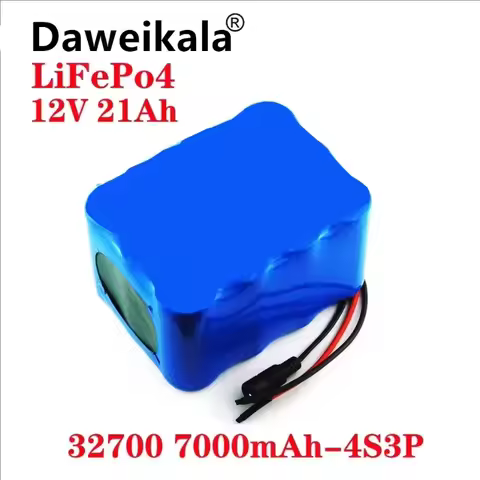 32700 Lifepo4 Battery Pack 4S3P 12.8V 21Ah for Electric Boat with 4S 20A Max 60A Balanced BMS Uninte