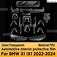 Corcoransu สำหรับ BMW X1 IX1 2022-2024 U11 แผงหน้าจอระบบนำทางภายในรถยนต์ ฟิล์มป้องกันหน้าจอ TPU ป้อง