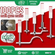 100PCS 7.3mm Steel Nail Gun Mini Rivet Gun Bullet Nail Gunner Concrete Threaded Nail Gun Round Nails