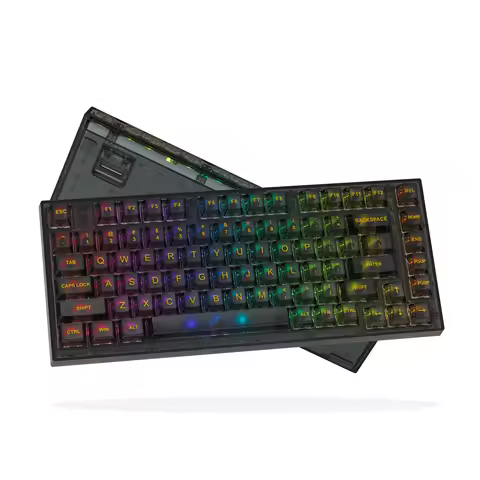 Womier K75 Black 75% Percent Mechanical Gaming Keyboard 82 Keys Gasket Wired Custom Keyboard RGB Cle