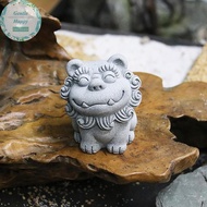 GentleHappy 2pcs Chinese Legend God Beast Statue Cute Gatekeeper God Stone Sculpture Spirit Beast Li