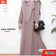 Abaya shopee haul 2024 Aha dress gamis crinkle abayaWanita POLOS