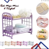 [oddsolshop] pekanbaru/Mini Plastic Shelf/Mini 2-Tier Shelf/Mini 2-Tier Table Shelf/Shelf