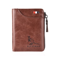 [Cc wallet] 2022 Fashion Men 39;s Genuine Leather Wallet RFID Anti Theft Male Business Card Holder Man Money Bag Purse Zipper Wallet for Men