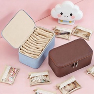 [High Quality] Large Capacity Rectangular Jewelry Storage Box Waterproof Leather with Portable Jewel