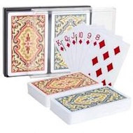 2pcs/Set Waterproof PVC Boxed Red & Blue Pattern Playing Cards, Board Game, 57*89mm Playing Cards, O