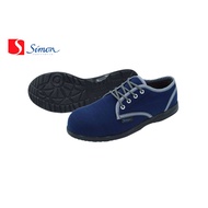 SIMON SA11C(1 คู่)รองเท้าเซฟตี้หัวเหล็ก ผ้าใบสีน้ำเงิน | ป้องกันลื่น | ป้องกันแรงกระแทก | สัมผัสน้ำม