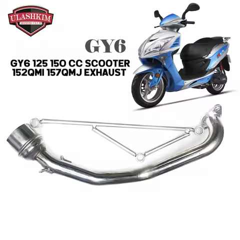 Motorbike Modified Contact Pipe GY6 125 150cc Scooter Motorcycle Exhaust Muffler Contact Pipe 152qmi