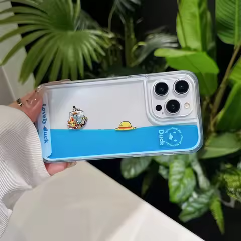 3D Anime Cute O-One P-Piece straw hat Luffy Quicksand Thousand Sunny Phone Case for iPhone 11 12 13 