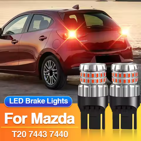 2PCS T20 7443 LED Brake Light 7440 W21/5W Tail Blub for Mazda 2 3 5 6/CX-5/CX-3/CX-7/CX-9/MX-5 MK II