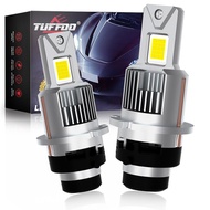 TUFFOO 1Pair D4R/D2R/D2S/D4S Car LED Headlight Bulb Plug And Play Canbus No Error 6000K - White