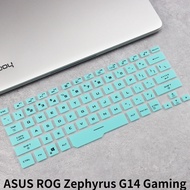 Silicone keyboard cover For 14" ASUS ROG Zephyrus G14 Gaming Laptop, 2021 2020 2019 Zephyrus G14 GA401 GA401IH GA401IU GA401IV US Layout Keyboard Accessories Cover