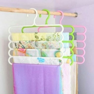 GANTUNGAN 5 in 1 Hanging Hanger Clothes Hanger/ hijab Hanger/ 5 in 1 hijab Hanger/ 5 layer Hanger/