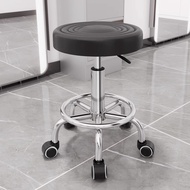 LOCAL789 PULITO Round Head Bar Chair Adjustable Height With Wheels Nifty-BK Model 45 63 Cm. Black Sh