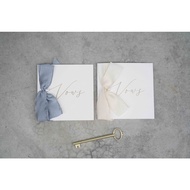 Wedding Vows Hand Card/ Marriage oath card (Blue & White)