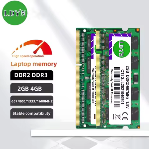 ddr2 4GB 2GB RAM SODIMM Laptop Memory PC2-5300 6400S 800 667Mhz 200pin Notebook ddr2 RAM memoria ram