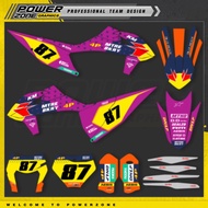 PowerZone Custom Team Graphics Backgrounds Decals Stickers Kit For KTM SX SXF MX 2019-2022 EXC XCW E