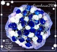 【歐式綠坊花苑】 [gfo168]	56朵藍玫瑰花束~ 深情款款 ~三峽花苑 台北大學附近花坊 鶯歌鮮花店 桃園花藝坊